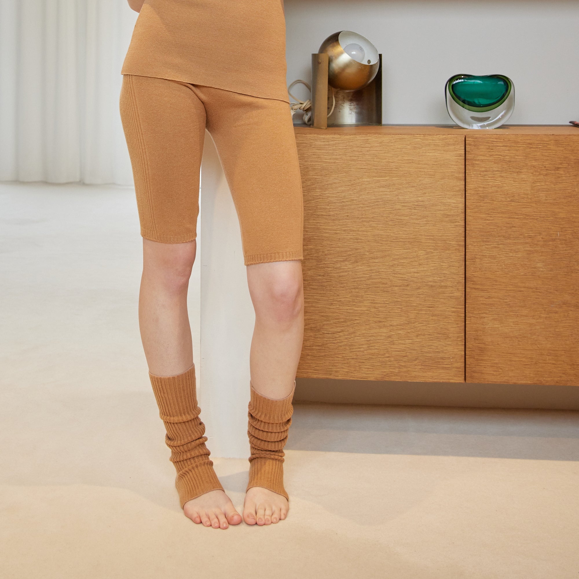 stina leg warmer スティナ　ブラック　レッグウォーマー stina / tweed leg warmer / black