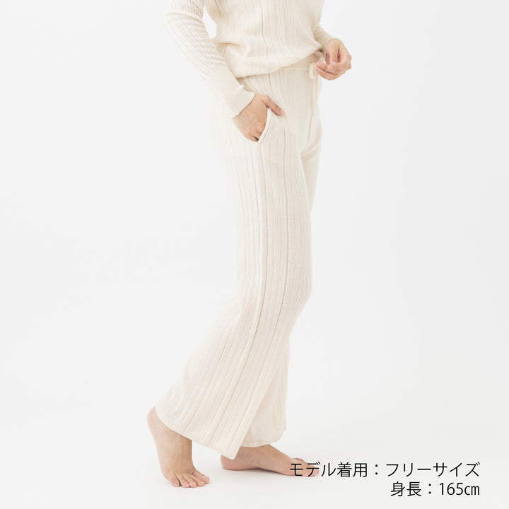 Fika Random Rib Knit pants<br>フィーカ ランダムリブニットパンツ