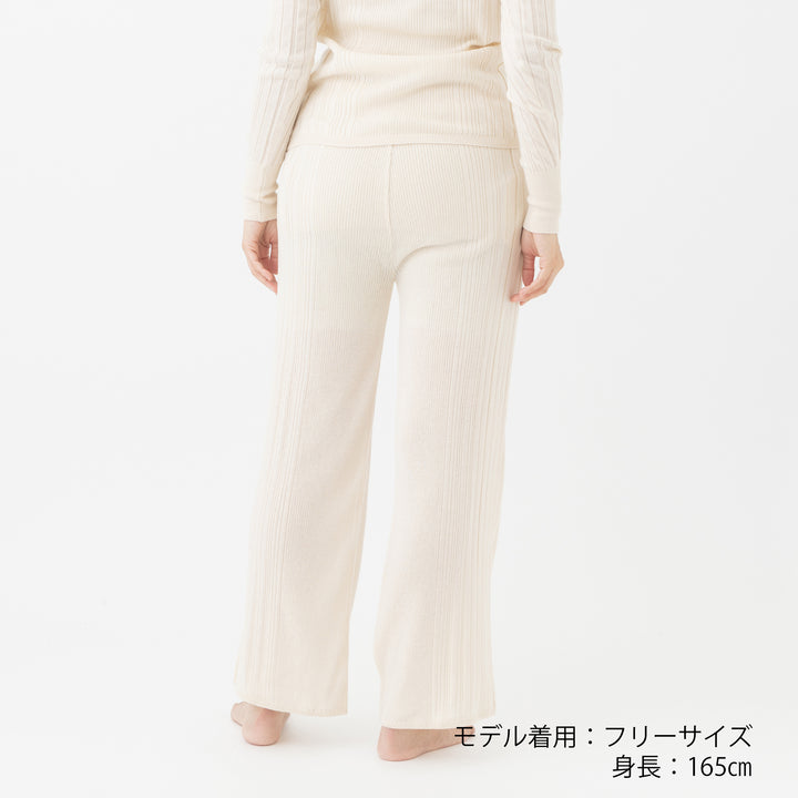 Fika Random Rib Knit pants<br>フィーカ ランダムリブニットパンツ