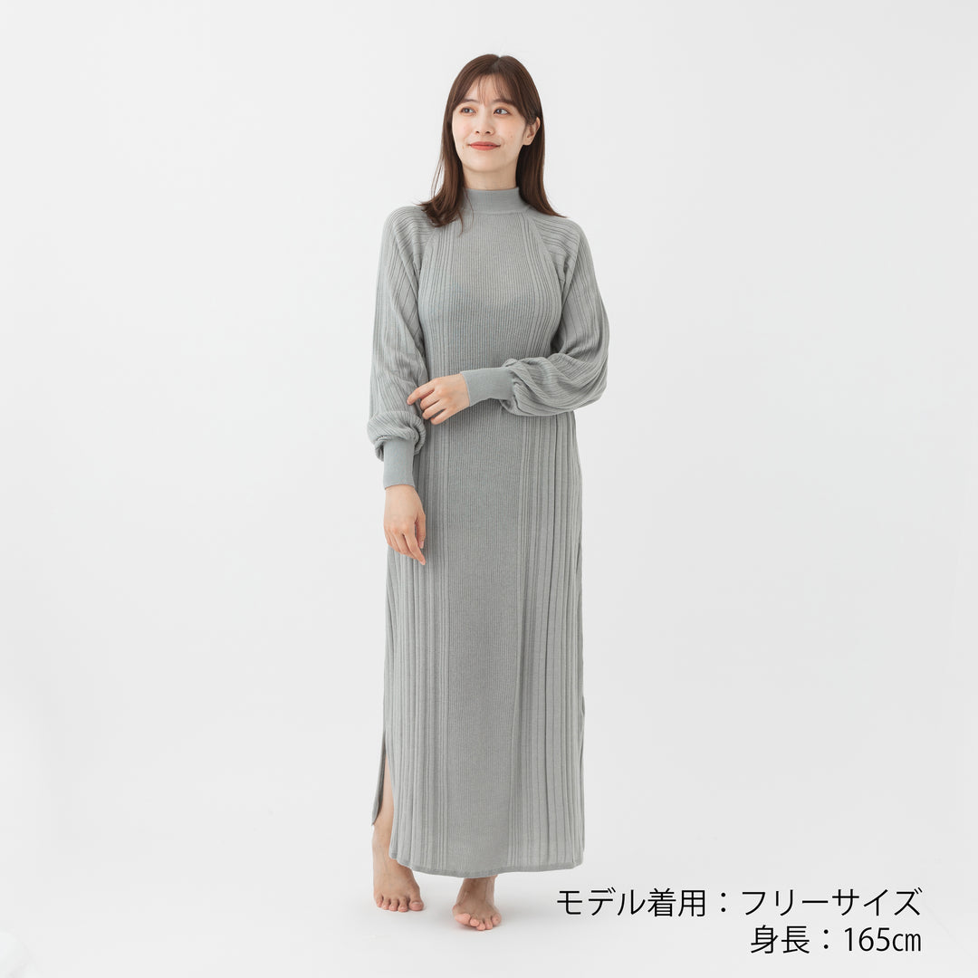 Fika Random Rib Knit Dress<br>フィーカ ランダムリブニットワンピース