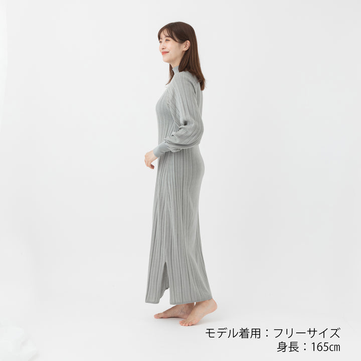 Fika Random Rib Knit Dress<br>フィーカ ランダムリブニットワンピース