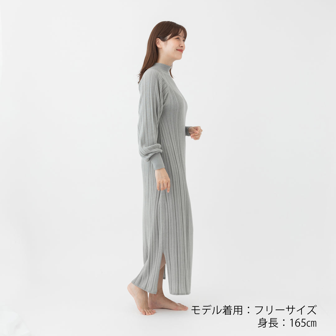 Fika Random Rib Knit Dress<br>フィーカ ランダムリブニットワンピース