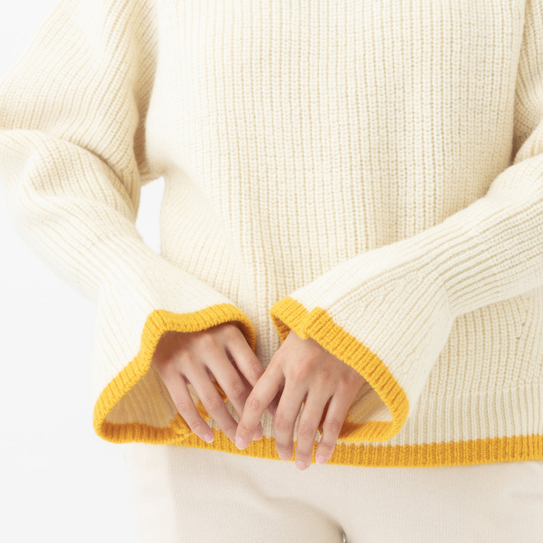 Recycle Wool Crew Knit Pullover<br>リサイクルウール クルーニットプルオーバー