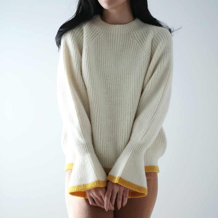 Recycle Wool Crew Knit Pullover<br>リサイクルウール クルーニットプルオーバー