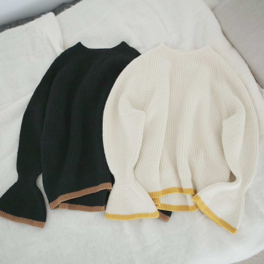 Recycle Wool Crew Knit Pullover<br>リサイクルウール クルーニットプルオーバー