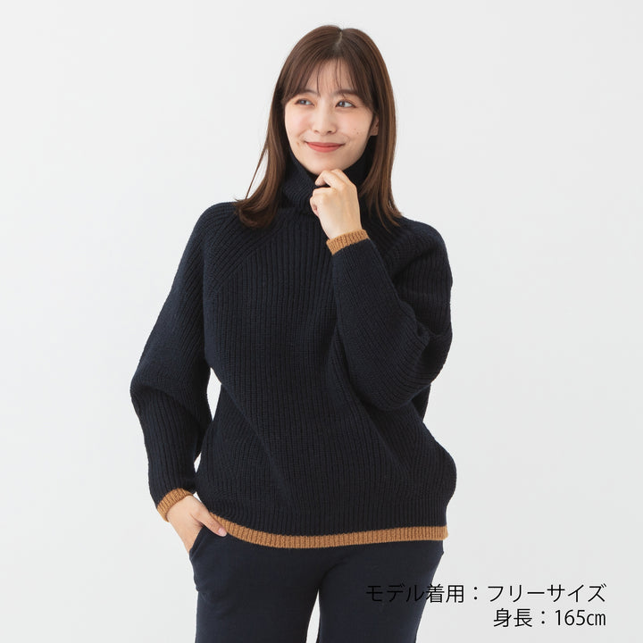 《SALE》Recycle Wool Turtleneck Pullover<br>リサイクルウール タートルネックプルオーバー