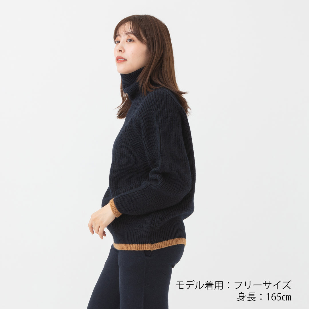 《SALE》Recycle Wool Turtleneck Pullover<br>リサイクルウール タートルネックプルオーバー