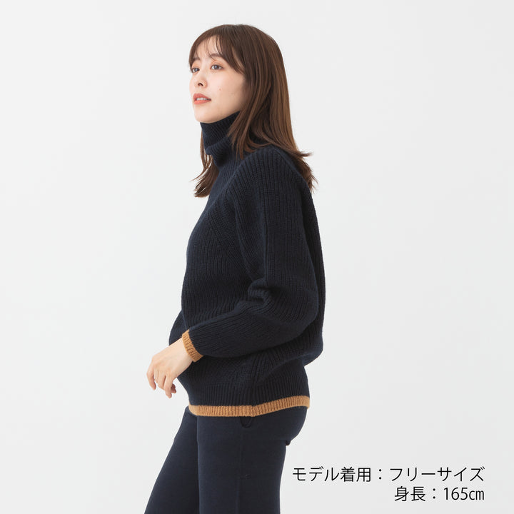 Recycle Wool Turtleneck Pullover<br>リサイクルウール タートルネックプルオーバー