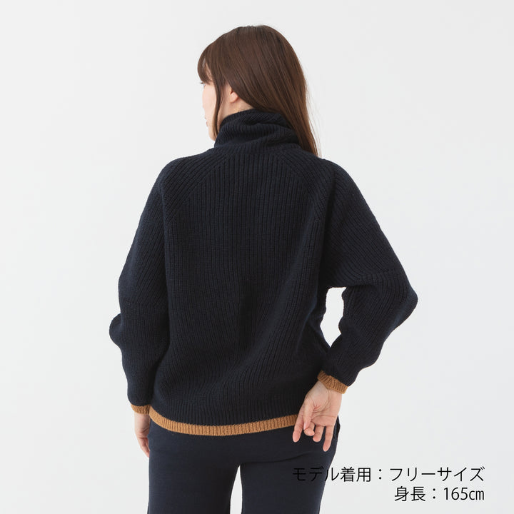 《SALE》Recycle Wool Turtleneck Pullover<br>リサイクルウール タートルネックプルオーバー