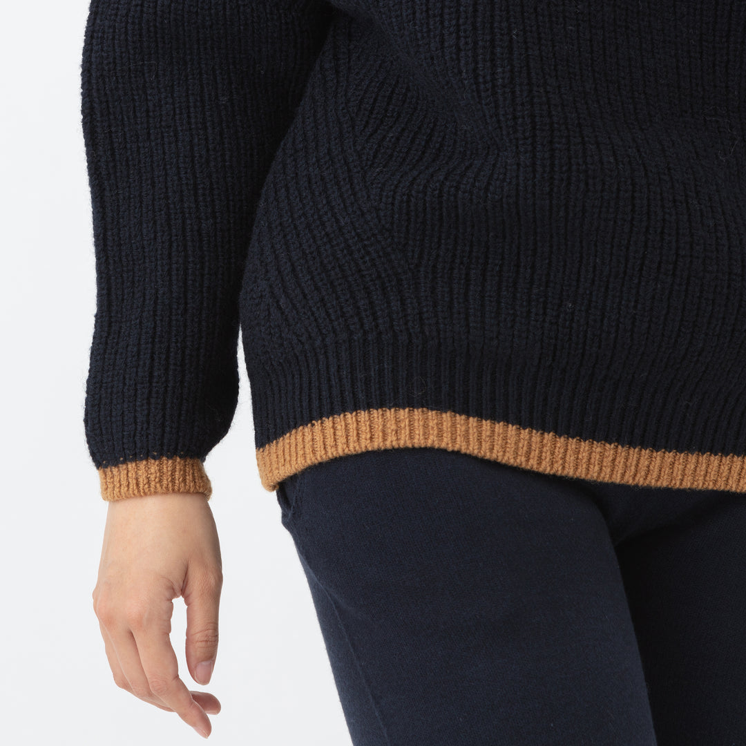 Recycle Wool Turtleneck Pullover<br>リサイクルウール タートルネックプルオーバー