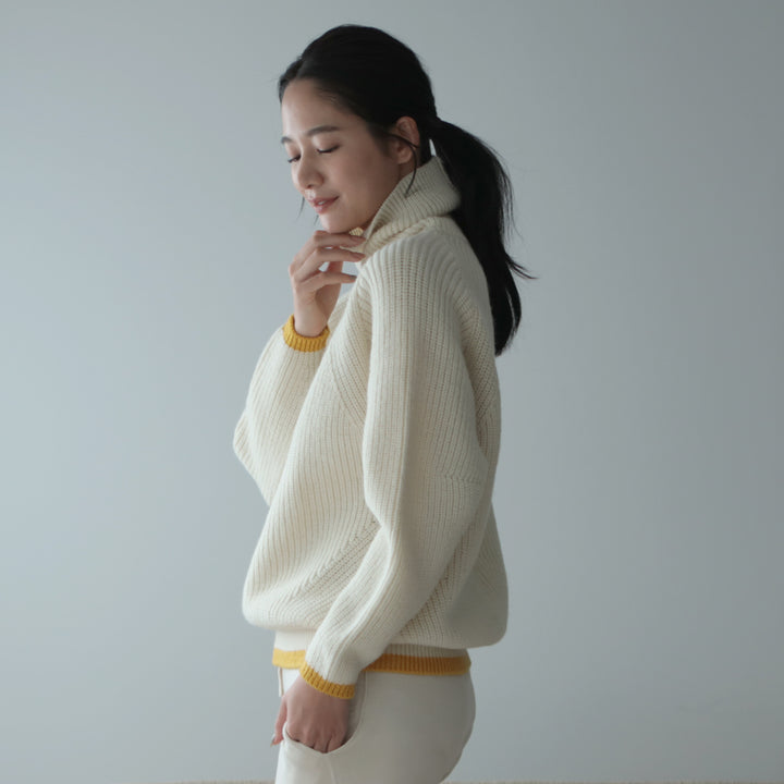 《SALE》Recycle Wool Turtleneck Pullover<br>リサイクルウール タートルネックプルオーバー