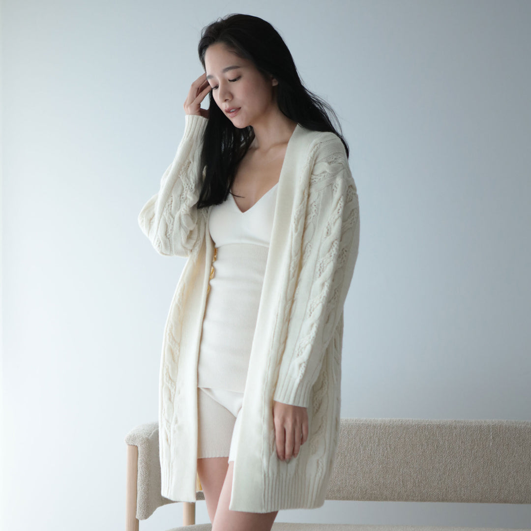 Recycle Wool Cocoon Cardigan<br>リサイクルウール コクーンカーディガン