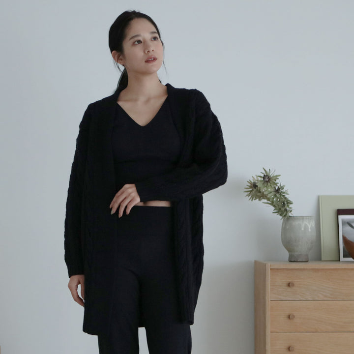 Recycle Wool Cocoon Cardigan<br>リサイクルウール コクーンカーディガン