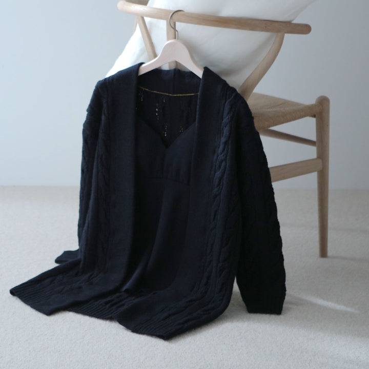 Recycle Wool Cocoon Cardigan<br>リサイクルウール コクーンカーディガン