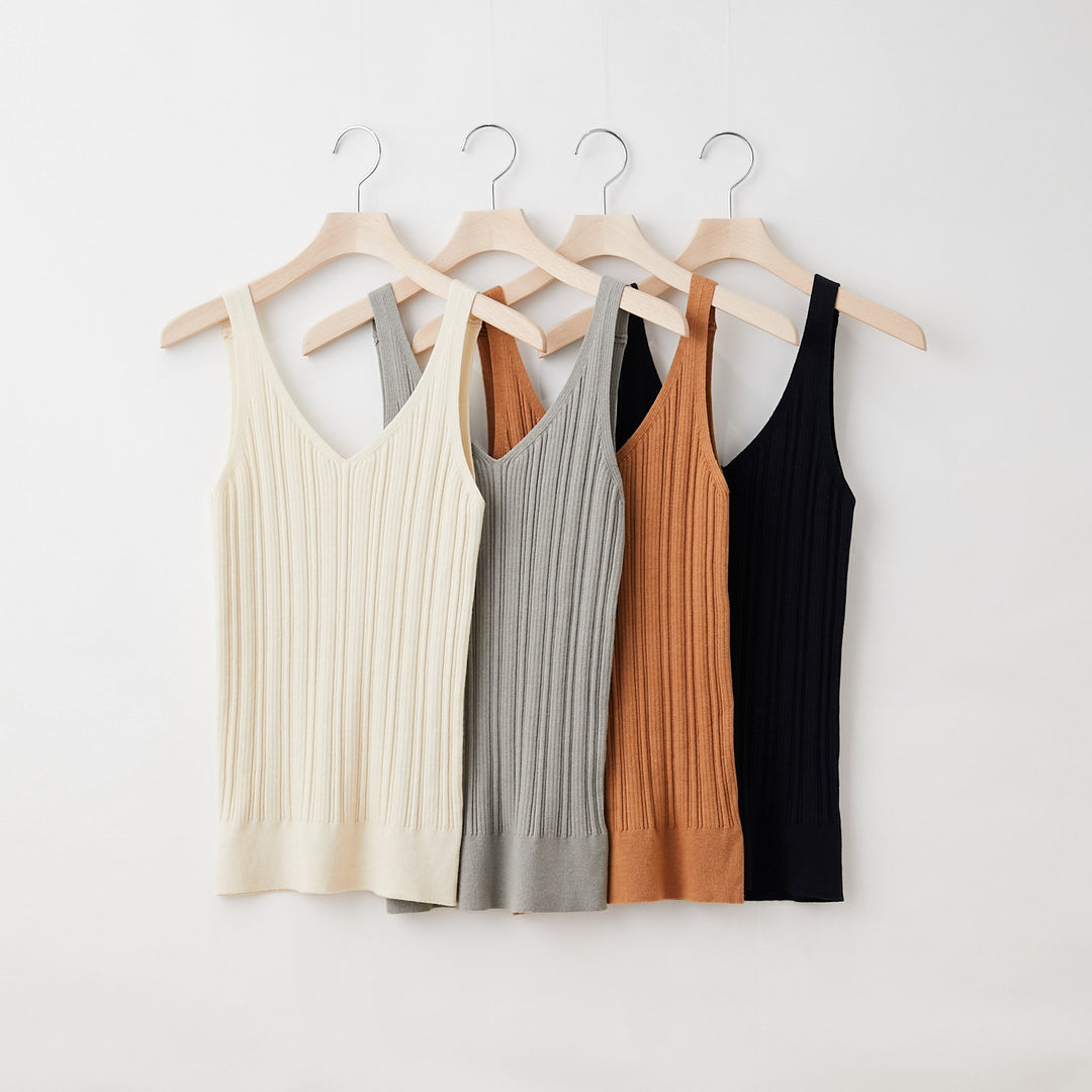 Fika Random RibTank Top<br>ランダムリブニット タンクトップ