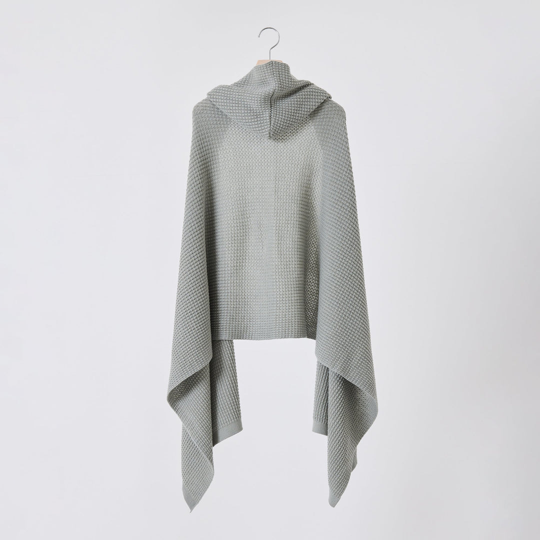 Puffy Knit Hoodie Stole<br>パフィーニットフードストール