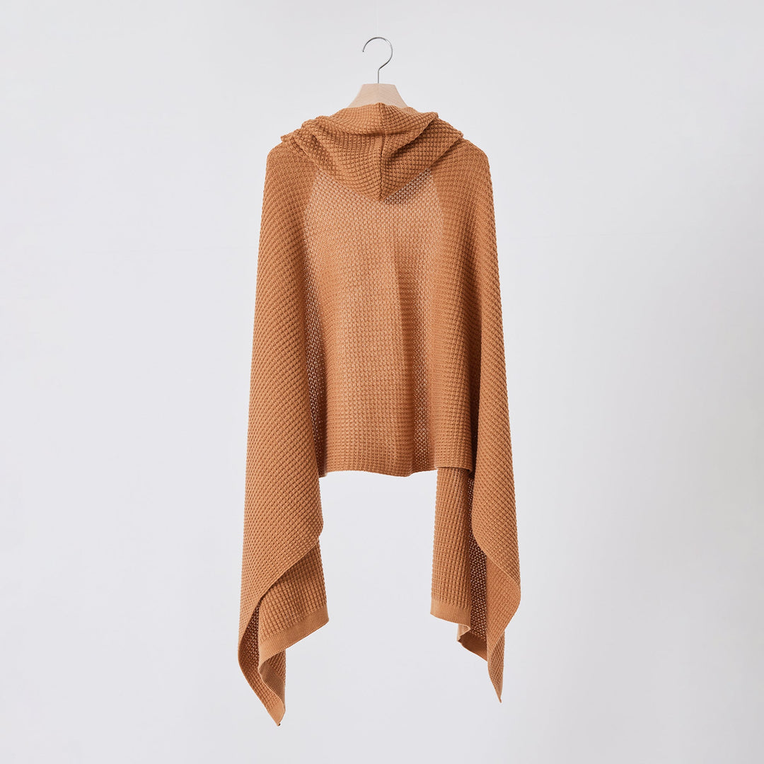 Puffy Knit Hoodie Stole<br>パフィーニットフードストール