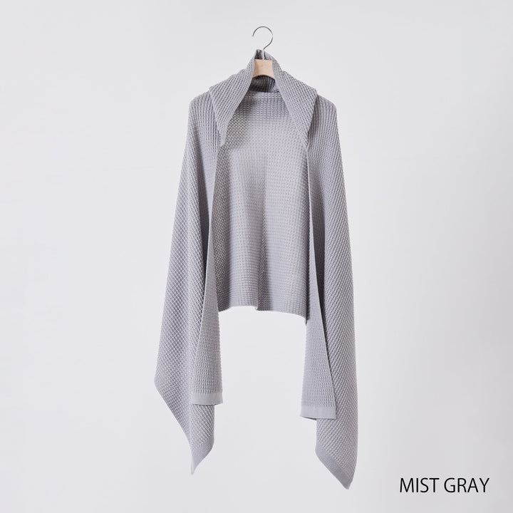 Puffy Knit Hoodie Stole<br>パフィーニットフードストール