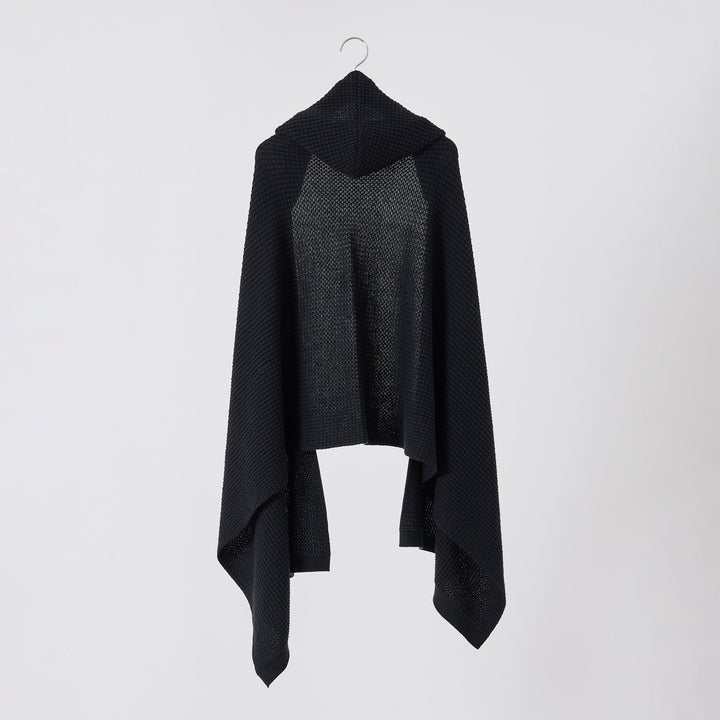 Puffy Knit Hoodie Stole<br>パフィーニットフードストール