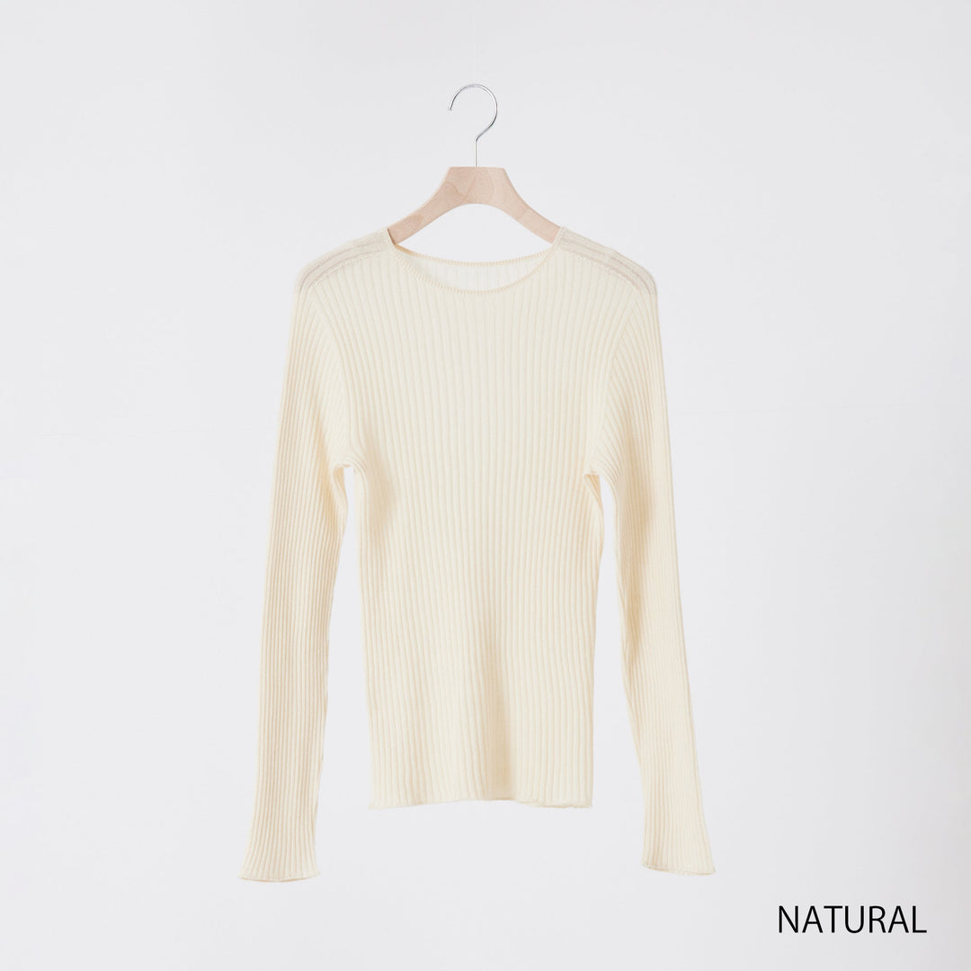 Comfy Knit Long Sleeve Crew Neck Pullover <br>コンフィニット長袖クルーネックプルオーバー