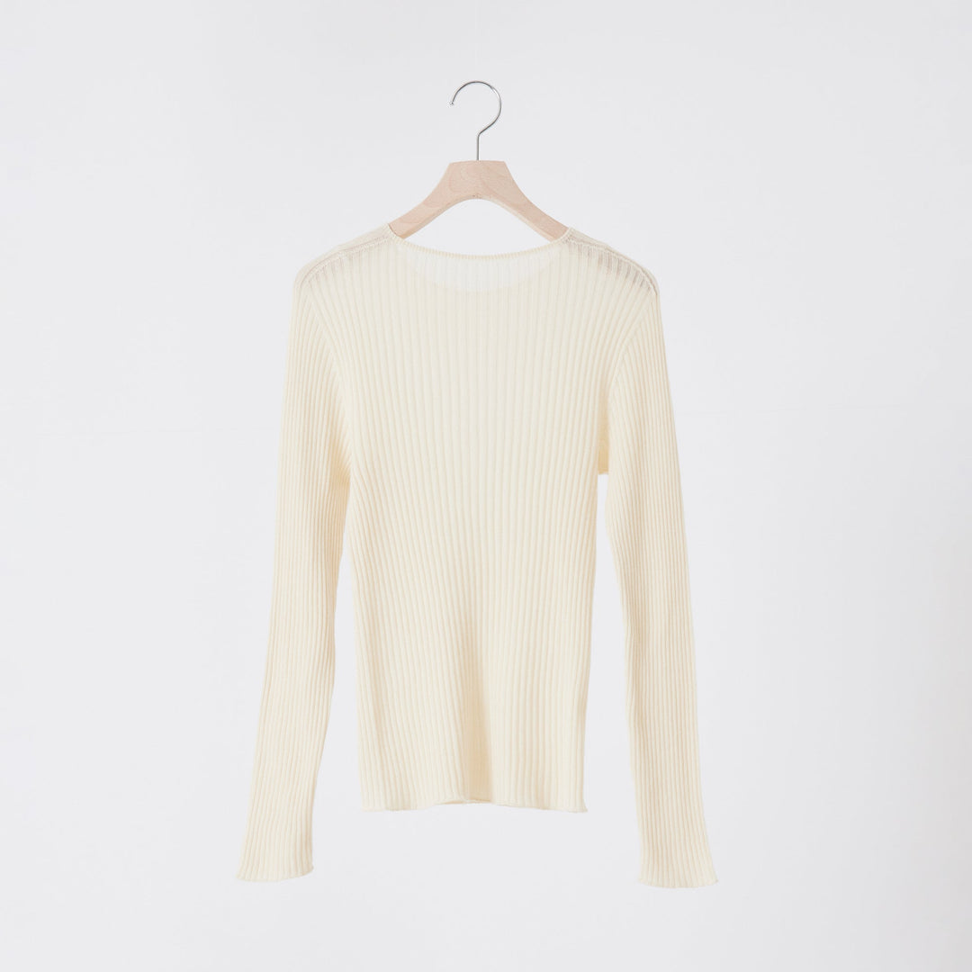 Comfy Knit Long Sleeve Crew Neck Pullover <br>コンフィニット長袖クルーネックプルオーバー