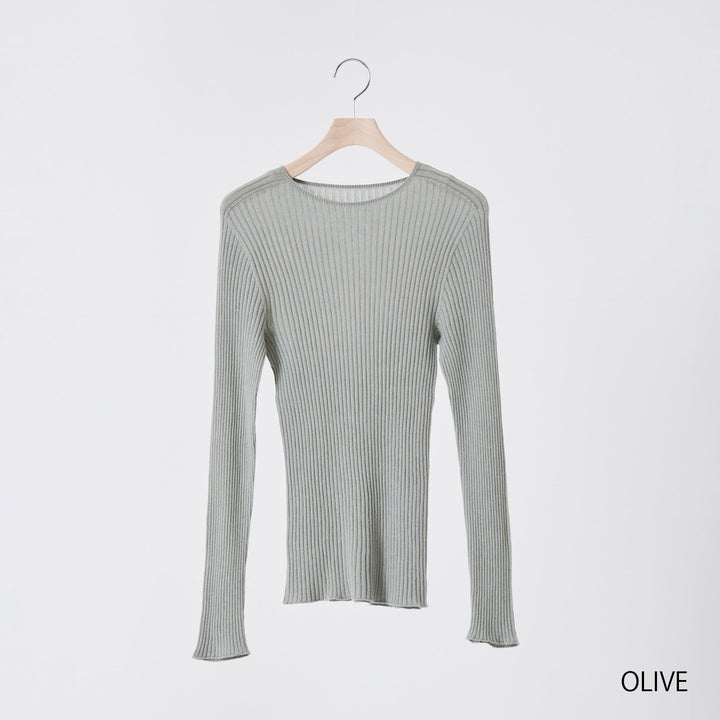 Comfy Knit Long Sleeve Crew Neck Pullover <br>コンフィニット長袖クルーネックプルオーバー