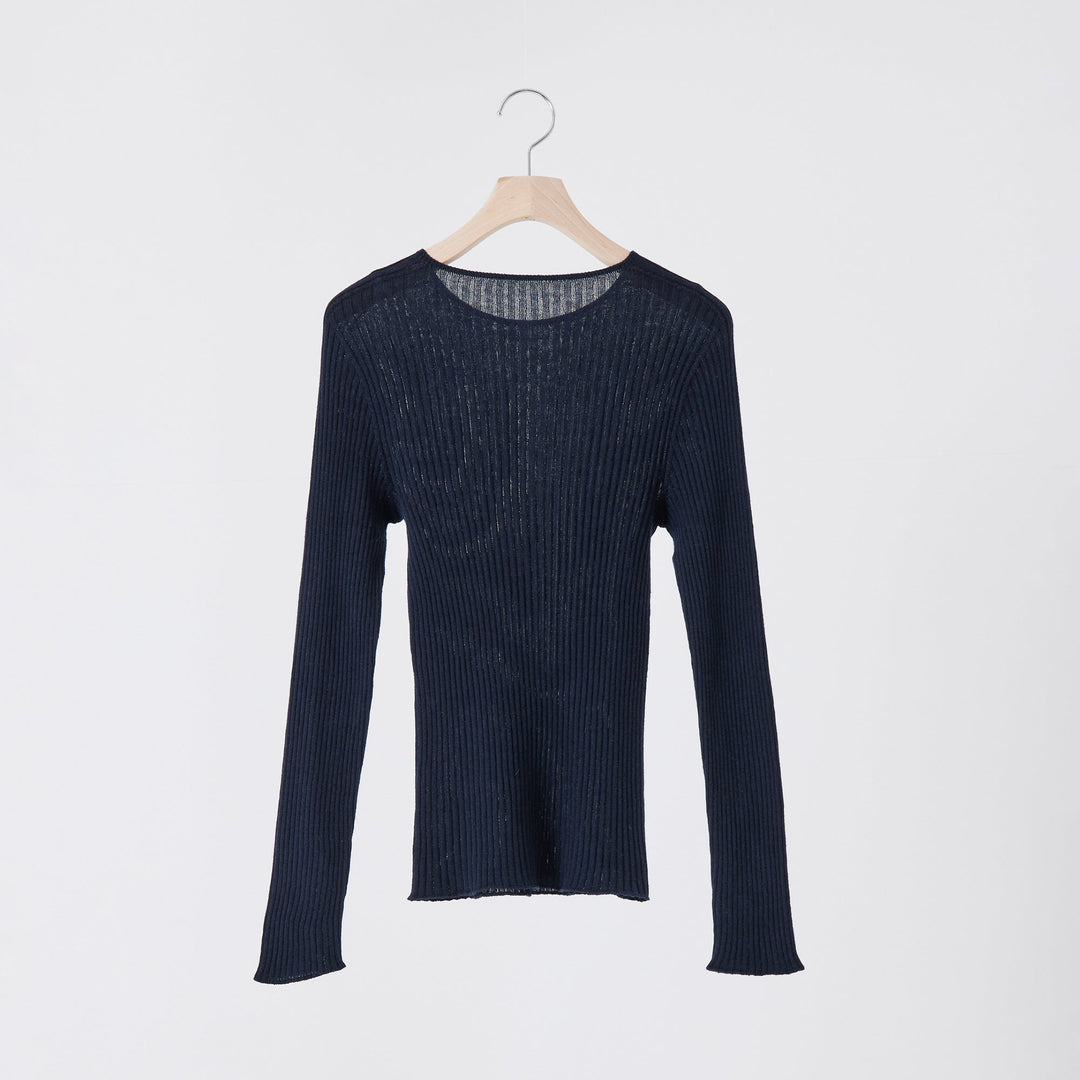 Comfy Knit Long Sleeve Crew Neck Pullover <br>コンフィニット長袖クルーネックプルオーバー