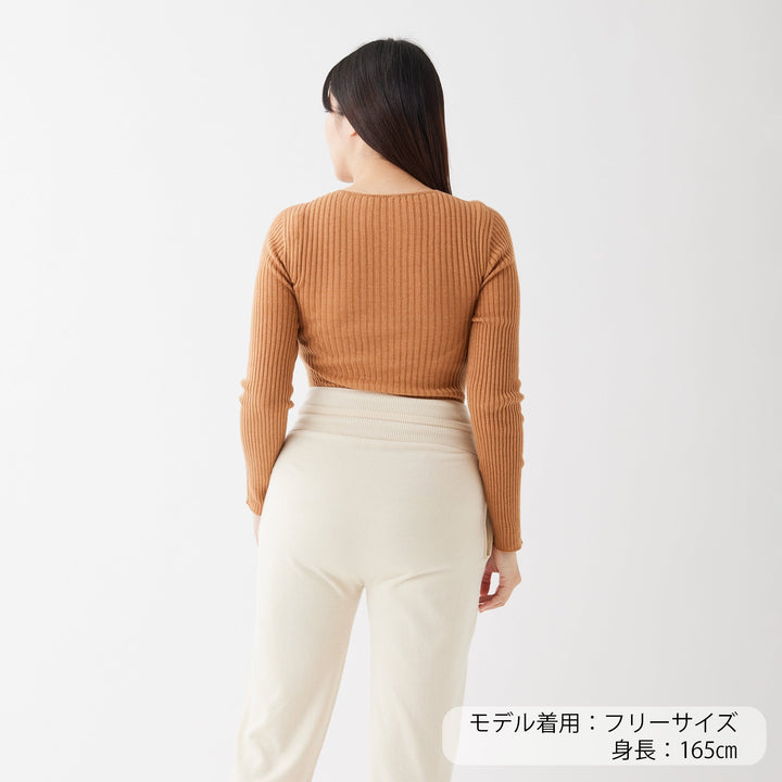 Comfy Knit Long Sleeve Crew Neck Pullover <br>コンフィニット長袖クルーネックプルオーバー