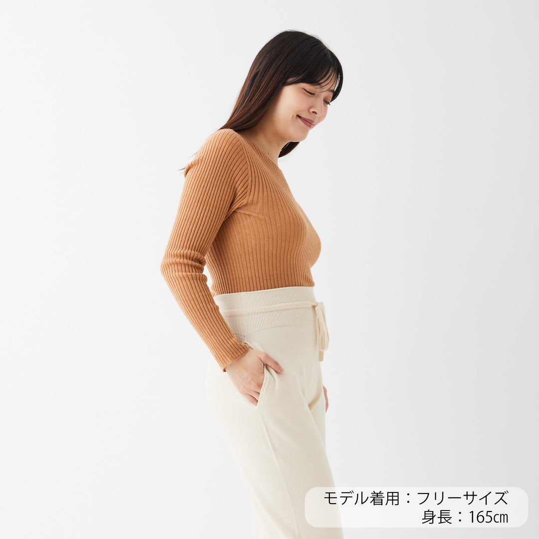 Comfy Knit Long Sleeve Crew Neck Pullover <br>コンフィニット長袖クルーネックプルオーバー