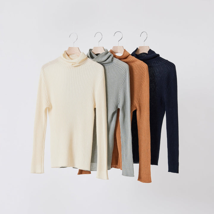 Comfy Knit Long Sleeve Turtleneck Pullover<br>コンフィニット長袖タートルネックプルオーバー