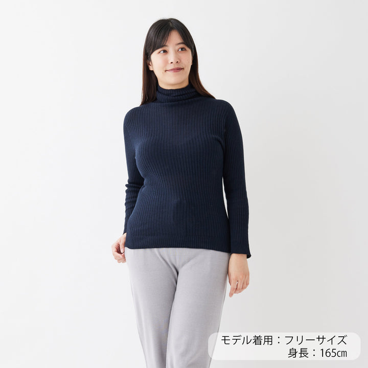 Comfy Knit Long Sleeve Turtleneck Pullover<br>コンフィニット長袖タートルネックプルオーバー