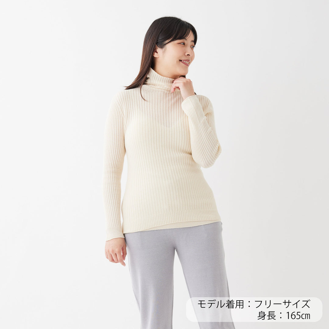 Comfy Knit Long Sleeve Turtleneck Pullover<br>コンフィニット長袖タートルネックプルオーバー