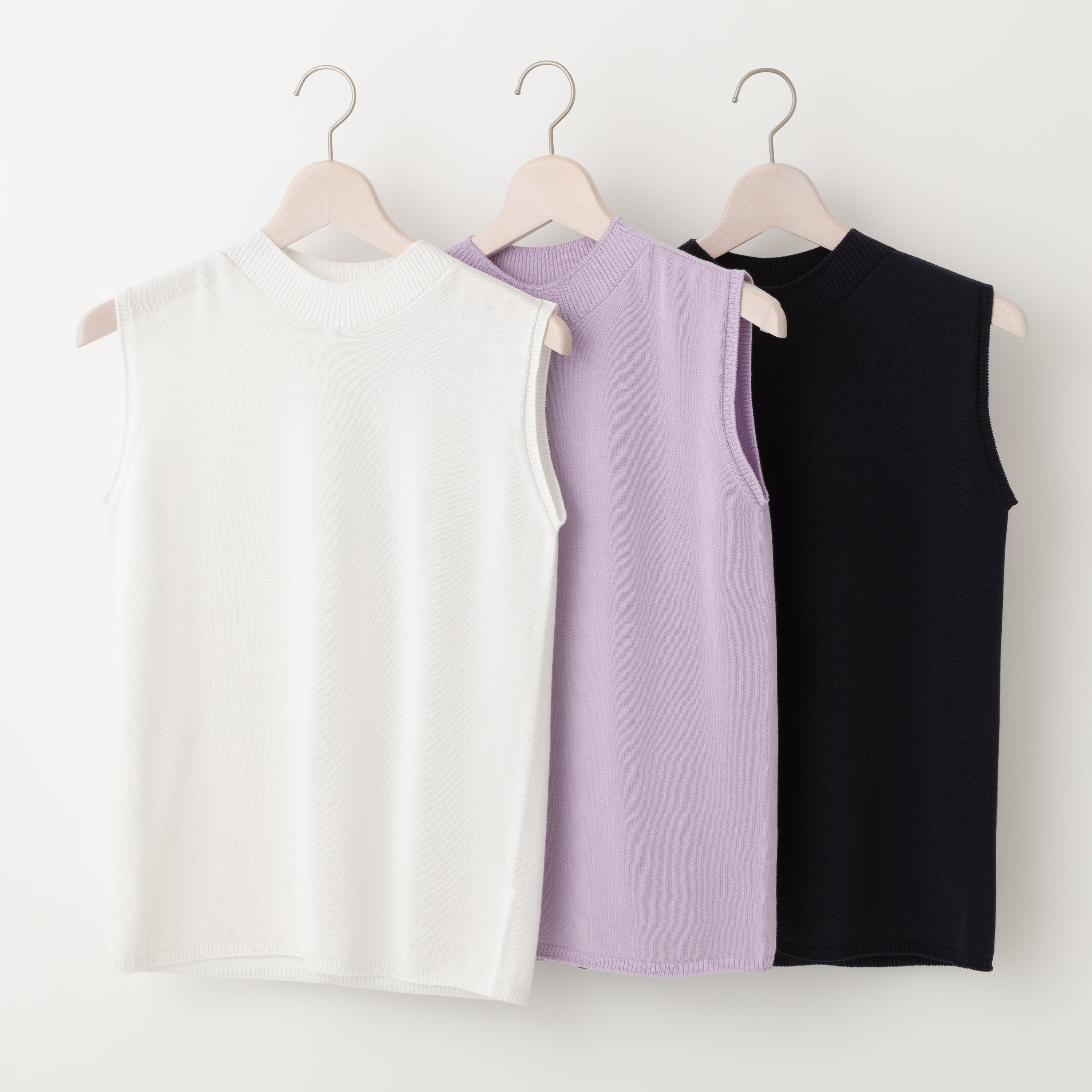 Sleeve Less Knit T ノースリーブニットT