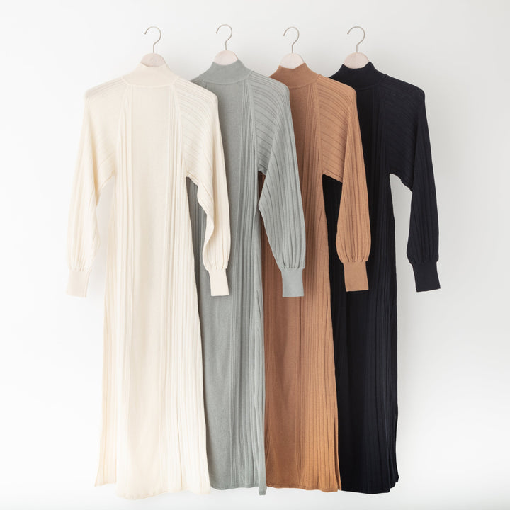 Fika Random Rib Knit Dress<br>フィーカ ランダムリブニットワンピース